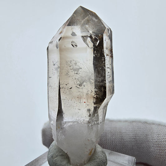 Enhydro Phantom Smoky Quartz Sceptre Tip 2x Bubble Goboboseb, Namibie 47*17*17mm 