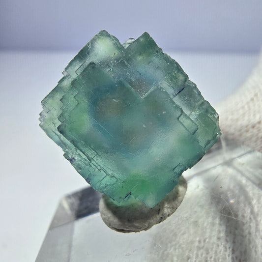 Seltener Phantom Fluorit Würfel, grün parkettiert Okorusu, Namibia 20*18*12mm