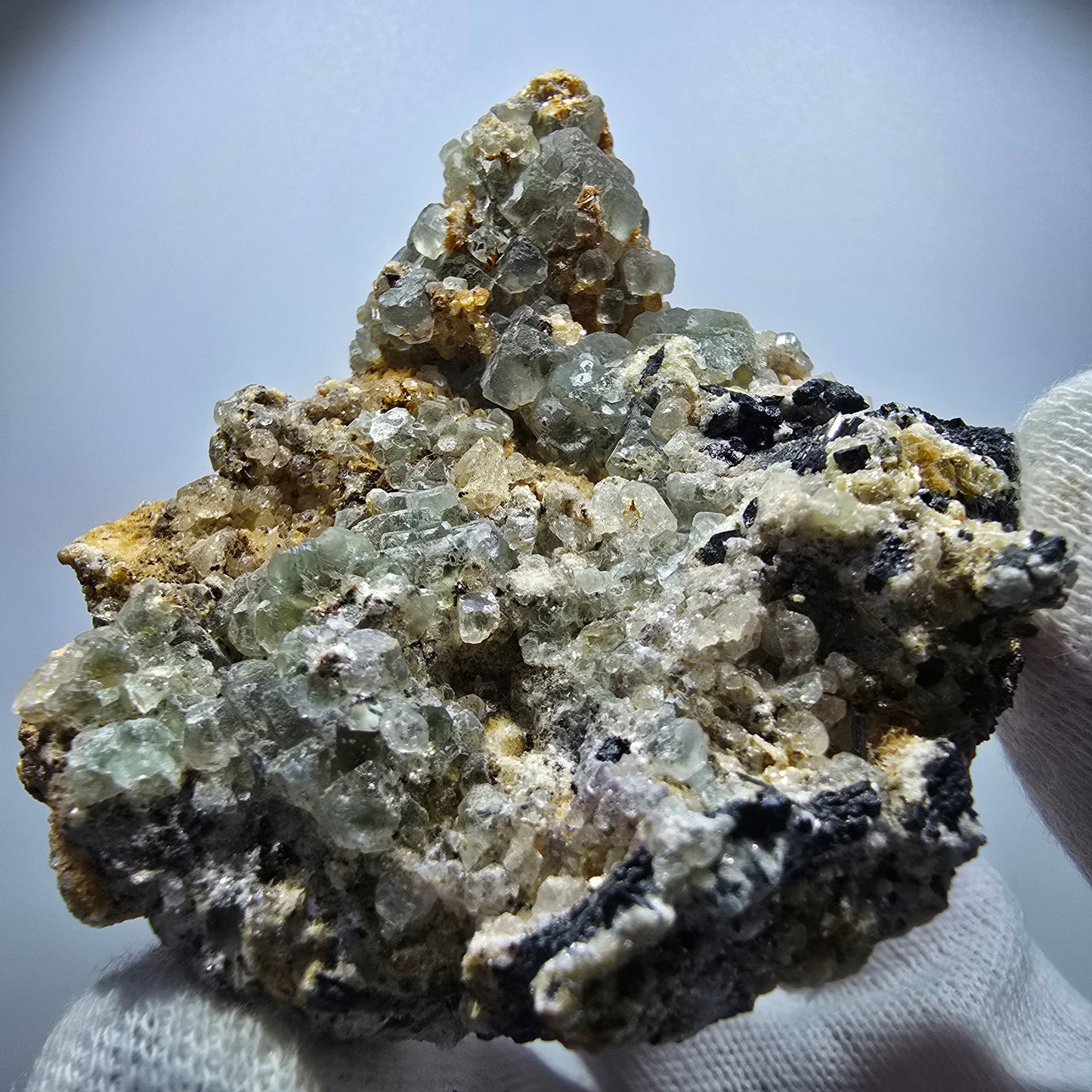 Phantom Fluorit Muskovit Schörl Turmalin Orthoklas Erongo, Namibia 82*60*33mm