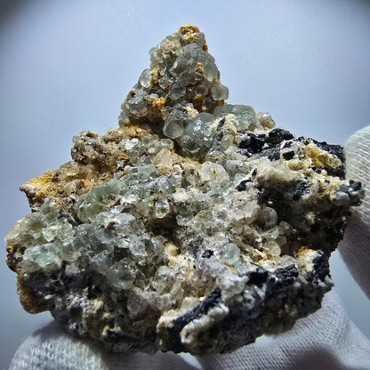 Phantom Fluorit Muskovit Schörl Turmalin Orthoklas Erongo, Namibia 82*60*33mm