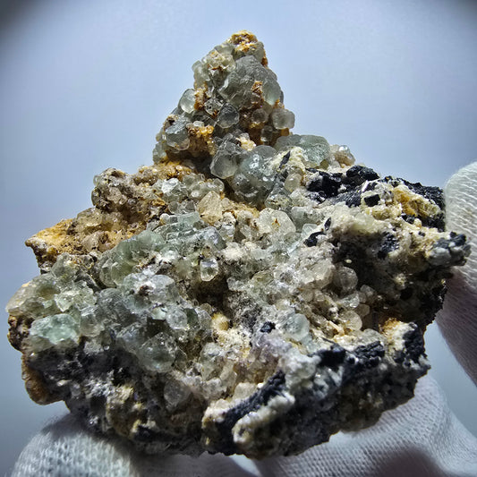 Phantom Fluorit Muskovit Schörl Turmalin Orthoklas Erongo, Namibia 82*60*33mm