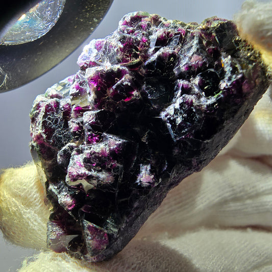 Rare spécimen de cube de fluorite fantôme, violet Okorusu, Namibie 41 x 32 x 14 mm 