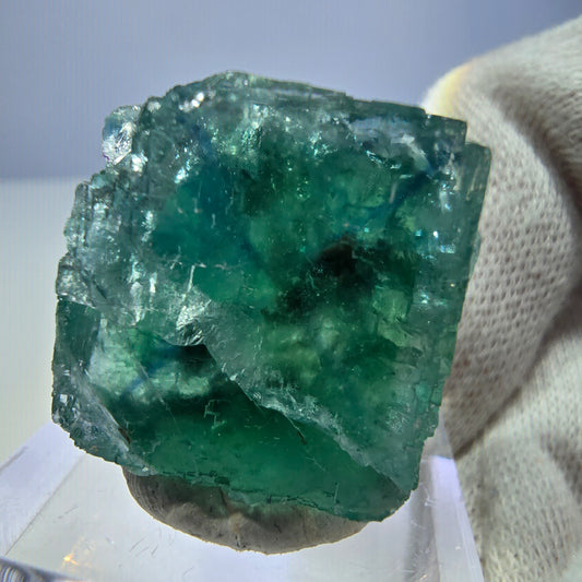 Phantom Fluorit Würfel Stufe parkettiert grün türkis Okorusu Namibia 27*27 *22mm
