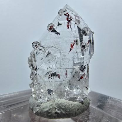 Harlequin Phantom Amethyst with Analcim Streep Mine, Goboboseb, Namibia 25*16*14mm 
