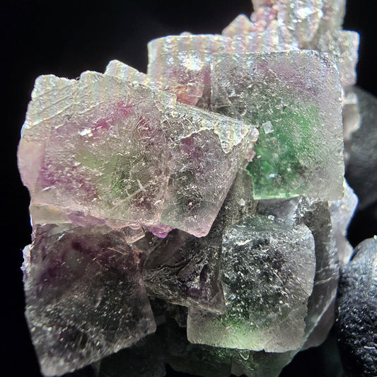 Phantom Fluorite Cube Tier Violet Vert Blanc Erongo, Namibie 55*35*21mm Collection