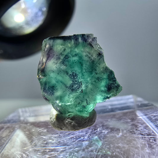 Phantom Fluorit Würfel Stufe, grün lila Okorusu, Namibia 12*10*9mm