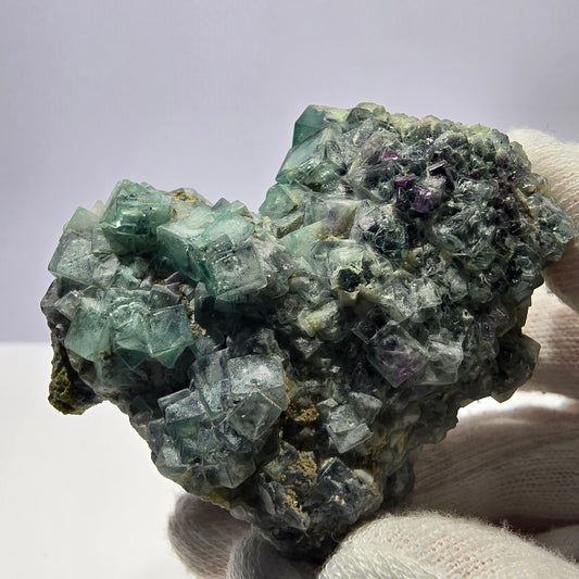 Cube de fluorite fantôme zonal, spécimen de tourmaline Schorl, Erongo, Namibie, 56 x 49 x 41 mm 