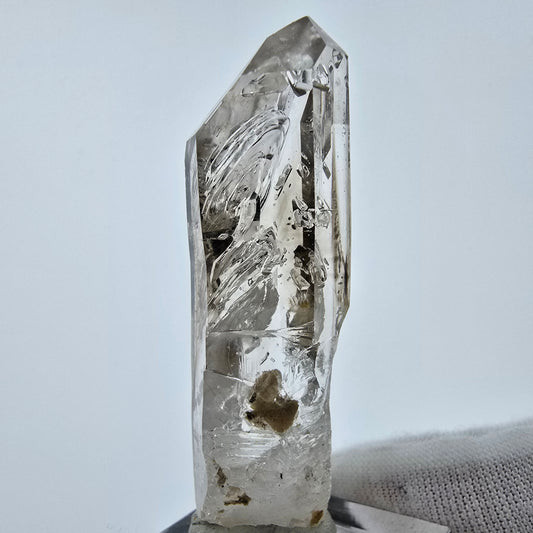 Enhydro Phantom Smoky Quartz Sceptre Tip 1x Bubble Goboboseb, Namibie 53*16*13mm 