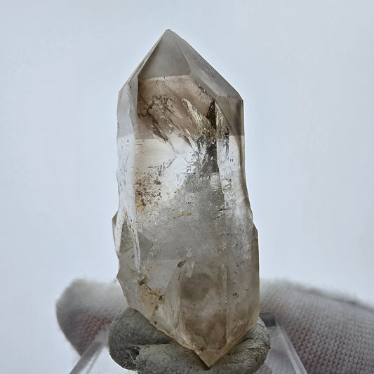 Enhydro Phantom Smoky Quartz Sceptre Tip 2x Bubble Goboboseb, Namibie 41*21*15mm 