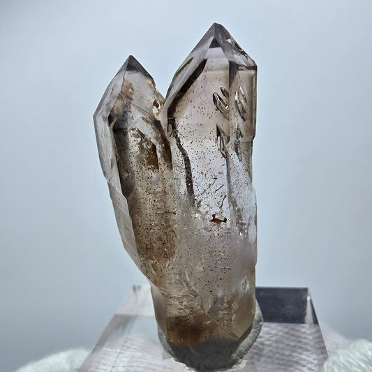 Klare Phantom Rauchquarz DT Zepter Spitze Goboboseb, Namibia 38*16*12mm