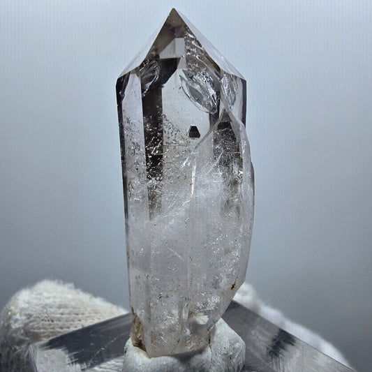 Enhydro Phantom Smoky Quartz Scepter, 2x Bubble Goboboseb, Namibia 39*14*14mm 