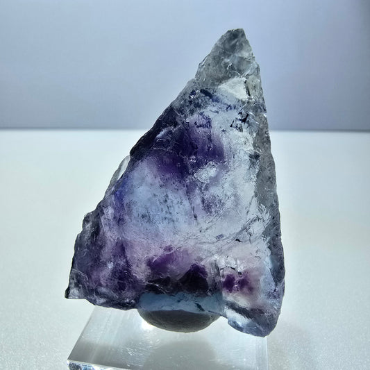 Rare spécimen de cube de fluorite fantôme, vert zonal et violet, Erongo, Namibie, 50 x 36 x 11 mm 