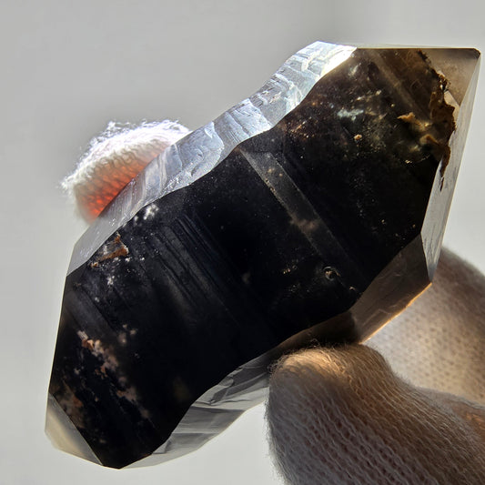 Skeleton Phantom Smoky Quartz DT Scepter Valentine Pocket, Namibia 66*30*22mm 