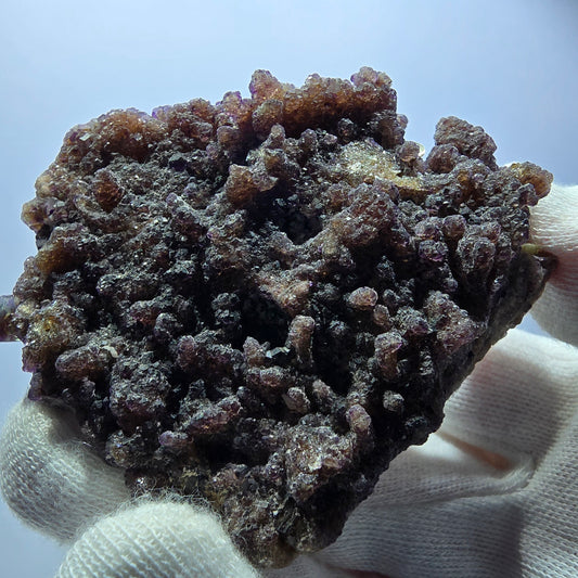 Spécimen rare de fluorite fantôme, hyalite et muscovite, Erongo, Namibie, 71 x 58 x 23 mm 