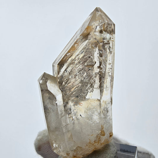 Enhydro Phantom Smoky Quartz Sceptre Tip 1x Bubble Goboboseb, Namibie 54*24*18mm 