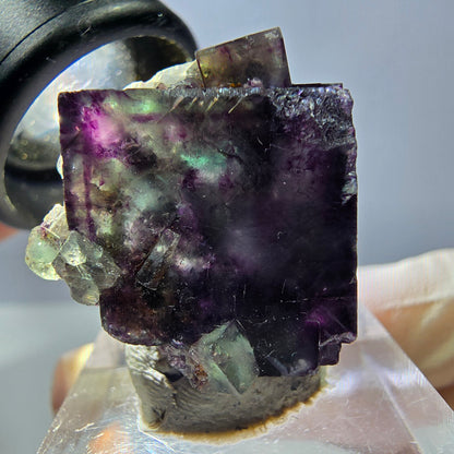 Phantom Fluorit Würfel Stufe, grün lila Okorusu, Namibia 27*22*18mm