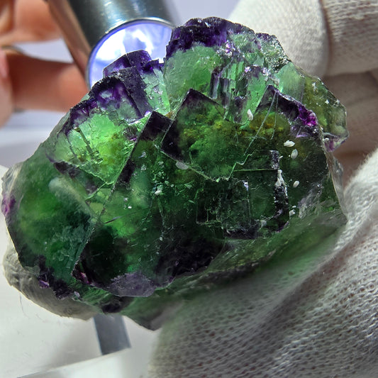 Phantom Fluorit Würfel Stufe parkettiert zonal Okorusu, Namibia 46*42*27mm