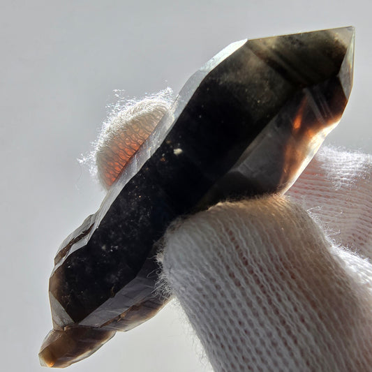 Skeleton Phantom Smoky Quartz DT Scepter Valentine Pocket, Namibia 59*18*15mm 