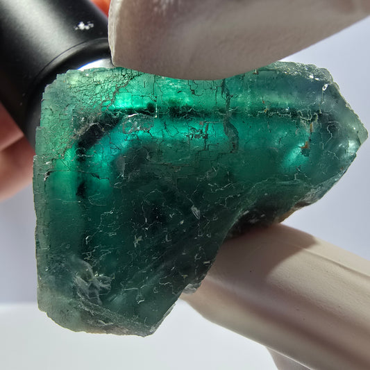 Spécimen de cube de fluorite fantôme, parquet vert Okorusu, Namibie 44*37*35 mm 
