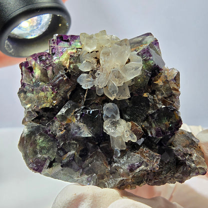 Cubes de fluorite fantôme transparente, spécimen de quartz, Okorusu zonal, Namibie, 58 x 48 x 44 mm 