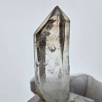 Enhydro Phantom Smoky Quartz Sceptre Tip 1x Bubble Goboboseb, Namibie 44*13*11mm 