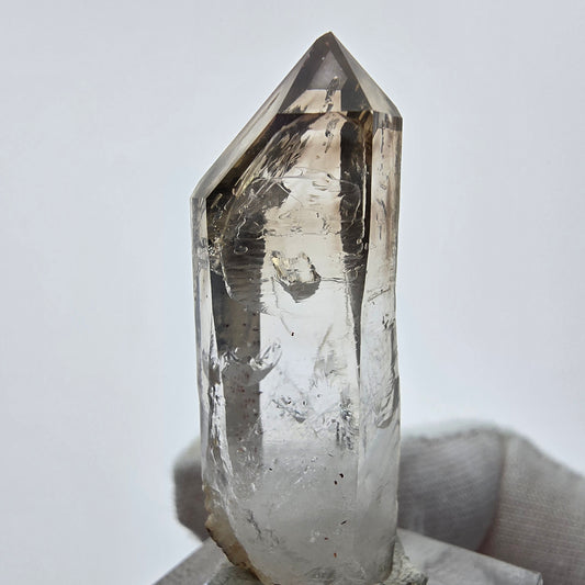 Enhydro Phantom Smoky Quartz Sceptre Tip 1x Bubble Goboboseb, Namibie 44*13*11mm 