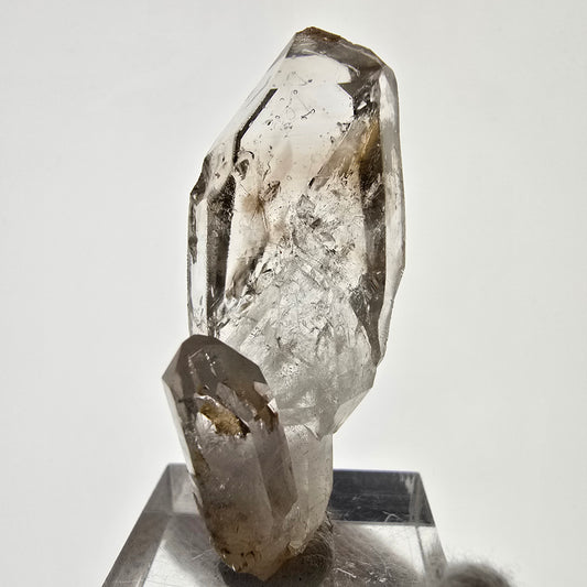 Enhydro Skeleton Smoky Quartz DT Scepter, 2x Bubble Valentine Pocket, Namibia 49*19*17mm 