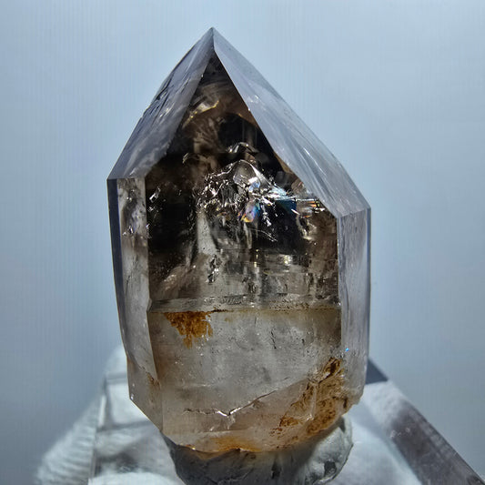 Enhydro Phantom Smoky Quartz Scepter, 2x Bubble Goboboseb, Namibia 33*19*17mm 
