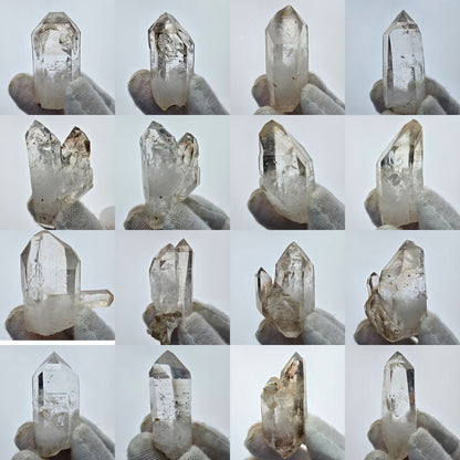 10x pointes de quartz fumé fantôme clair, sceptre de Goboboseb, collection Namibie Lot 