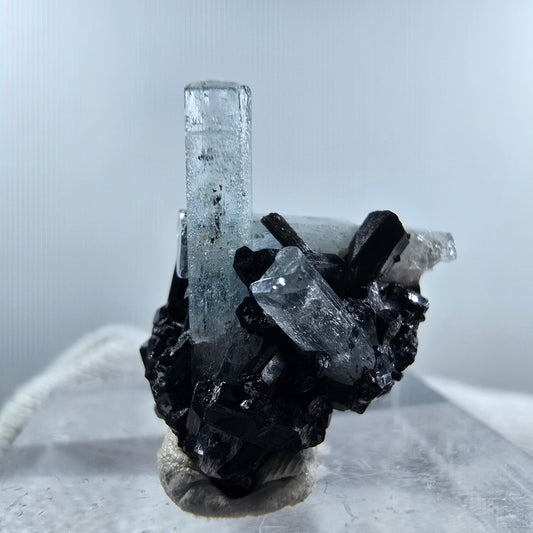 Aigue-marine Setlene, tourmaline Schörl stade Erongo, Namibie 19*17*12mm 