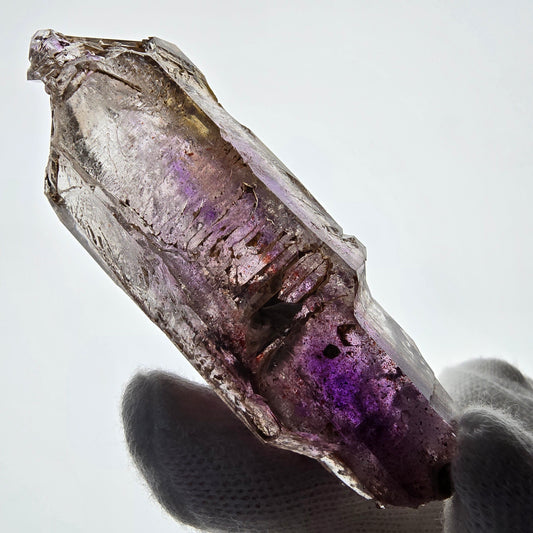 Sceptre d'améthyste squelette Enhydro, 3x Bubble Valentine Pocket Goboboseb Namibie 78*27*23mm 