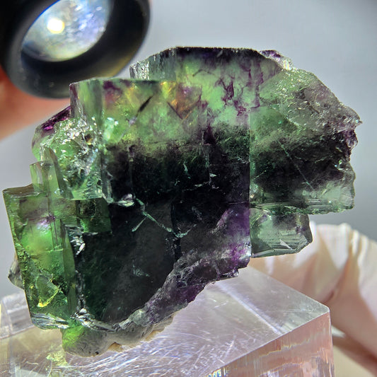 Rare Fluorite Cube Specimen, green purple Okorusu, Namibia 42*24*21mm 