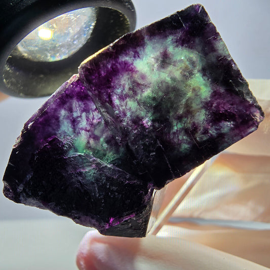 Rare Fluorite Cube Specimen, green purple Okorusu, Namibia 36*26*22mm 