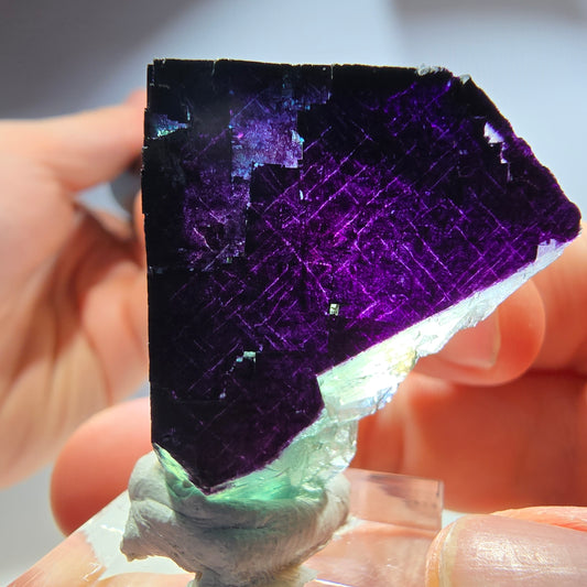 Fluorit Würfel Stufe, parkettiert grün lila 11:11 Angel Pocket Okorusu, Namibia 36*35*19mm