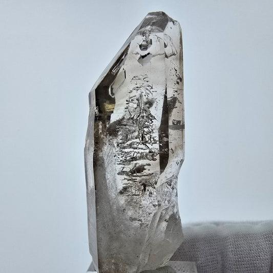 Enhydro Phantom Smoky Quartz Sceptre Tip 1x Bubble Goboboseb, Namibie 61*19*16mm 