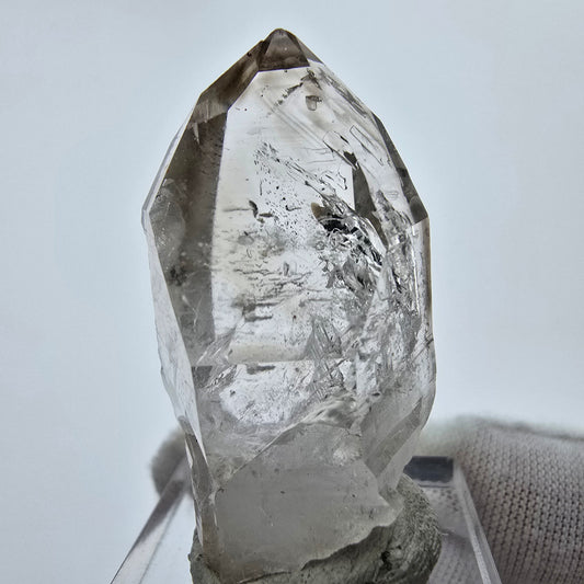 Enhydro Phantom Smoky Quartz Sceptre Tip 1x Bubble Goboboseb, Namibie 40*22*19mm 