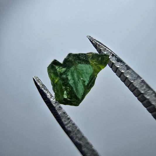 Cristal de tourmaline verdélite rare, vert Minas Gerais, Brésil #7984