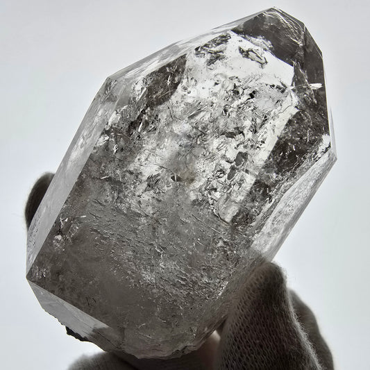 Sceptre fantôme squelette en quartz fumé Enhydro, 2 pochettes à bulles Saint-Valentin, Namibie 76 x 44 x 32 mm 