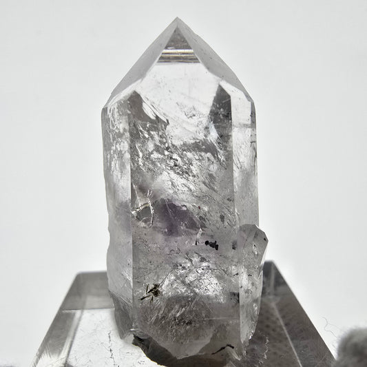 Améthyste fantôme avec épidote, mine d'hématite Streep, Goboboseb, Namibie, 34 x 17 x 16 mm 