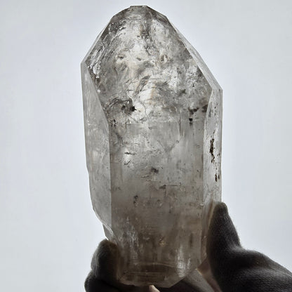 XL Enhydro Skeleton Smoky Quartz DT Scepter, 2x Bubble Valentine Pocket, Namibia 145*69*55mm 