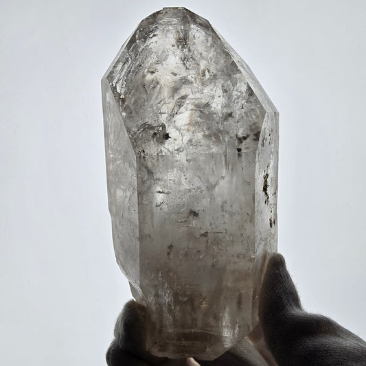 XL Enhydro Skeleton Smoky Quartz DT Scepter, 2x Bubble Valentine Pocket, Namibia 145*69*55mm 