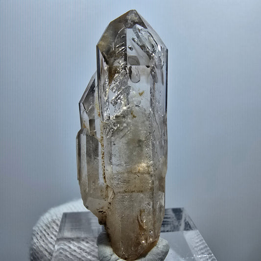 Enhydro Phantom Smoky Quartz Scepter, 1x Bubble Goboboseb, Namibia 44*13*13mm 