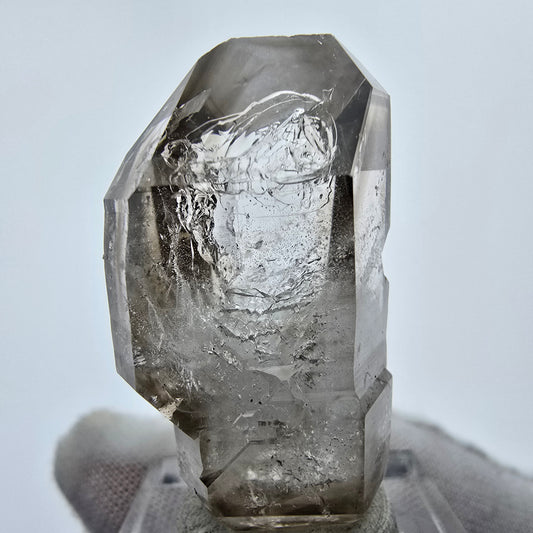 Enhydro Phantom Smoky Quartz Sceptre Tip 1x Bubble Goboboseb, Namibie 37*21*17mm 