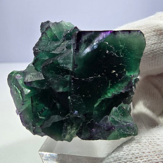 Phantom Fluorit Würfel Stufe parkettiert zonal Okorusu, Namibia 50*40*28mm