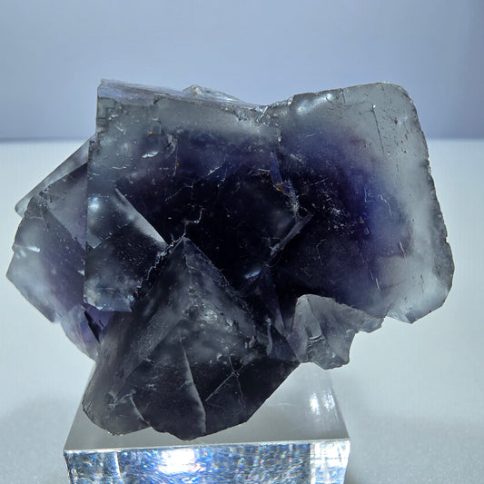 Seltene Phantom Fluorit Würfel Stufe blau lila Okorusu, Namibia 42*53*31mm