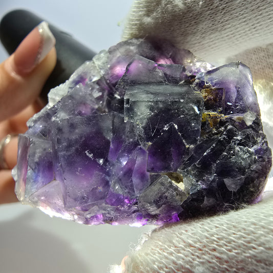 Rare spécimen de cube de fluorite fantôme, violet Okorusu, Namibie 48 x 39 x 16 mm 