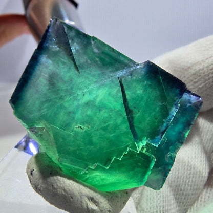 Phantom Fluorit Würfel Stufe parkettiert zonal Okorusu, Namibia 39*27*21mm