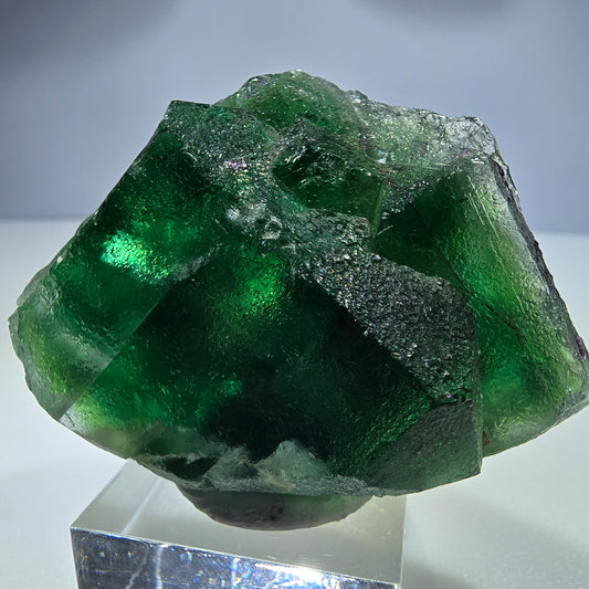 Seltene Phantom Fluorit Würfel Stufe grün Okorusu, Namibia 61*43*27mm