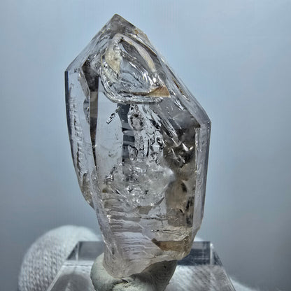 Enhydro Phantom Smoky Quartz Point, 1x Bubble Goboboseb, Namibia 42*21*20mm