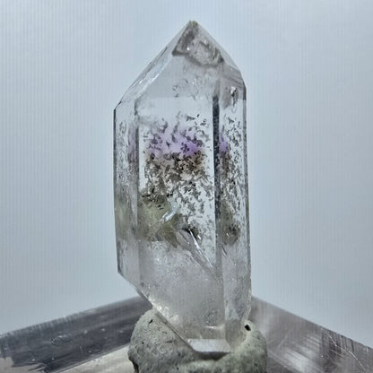 Améthyste fantôme DT, mine Prehnite Point Streep, Goboboseb, Namibie, 28 x 13 x 9 mm 